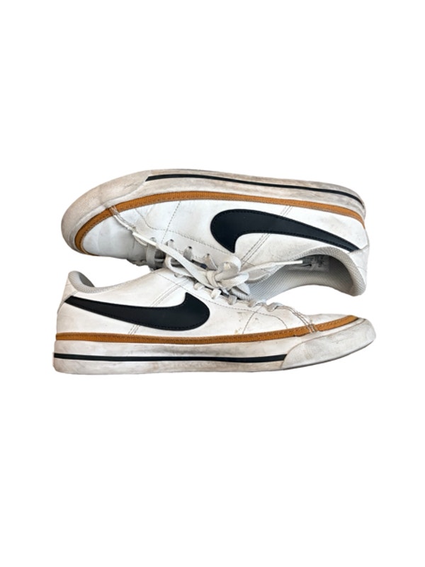Nike Court Legacy Sneakers Youth Size 5y White Black Gum Sole Casual Shoes